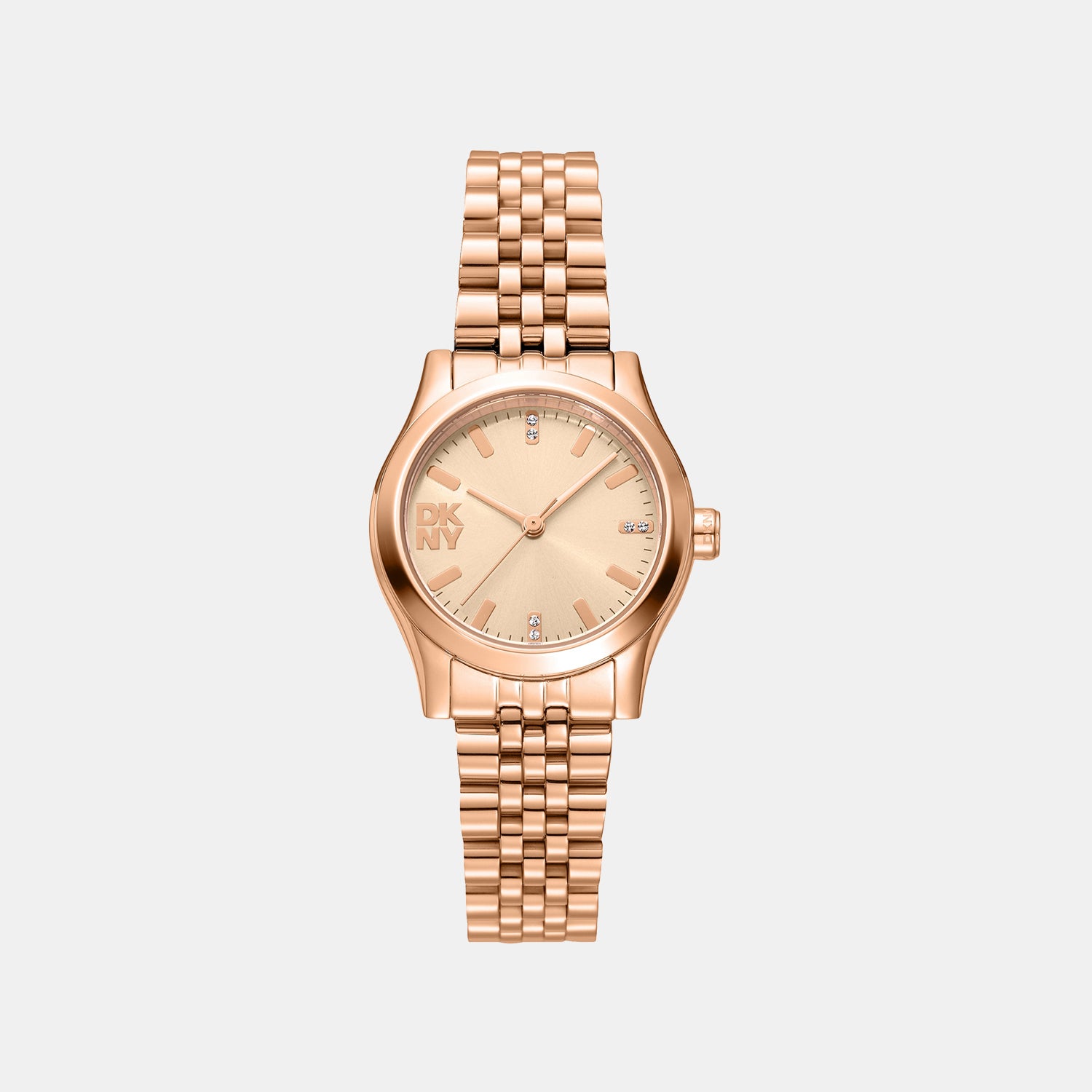 Women Quartz Rose Gold Dial Analog Stainless Steel Watch DK1L156M0075