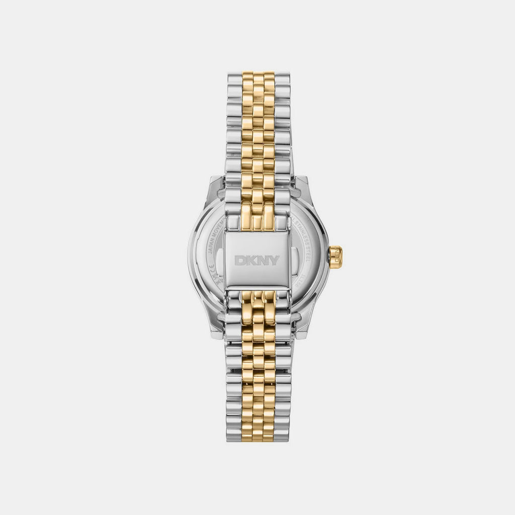 Women Quartz Silver Dial Analog Stainless Steel Watch DK1L156M0085