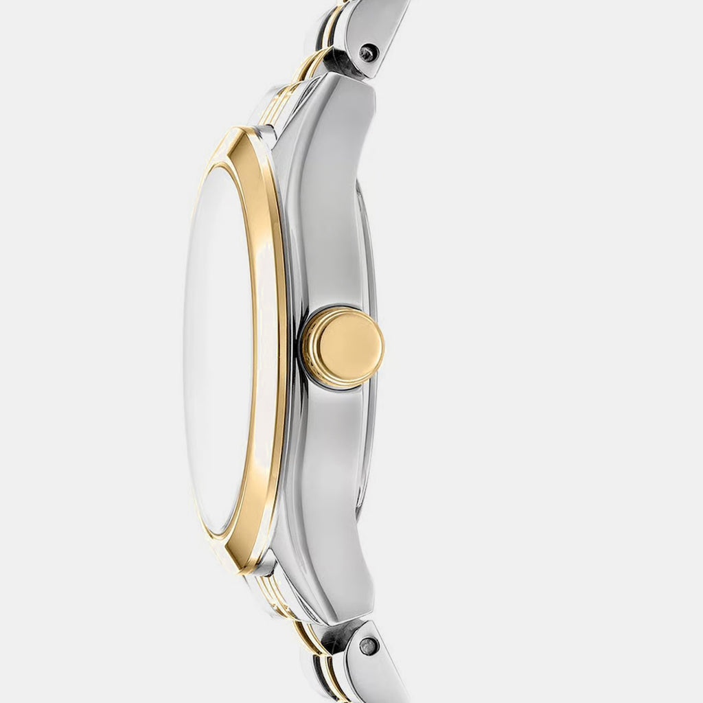 Women Quartz Silver Dial Analog Stainless Steel Watch DK1L156M0085