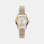 Women Quartz Silver Dial Analog Stainless Steel Watch DK1L156M0085