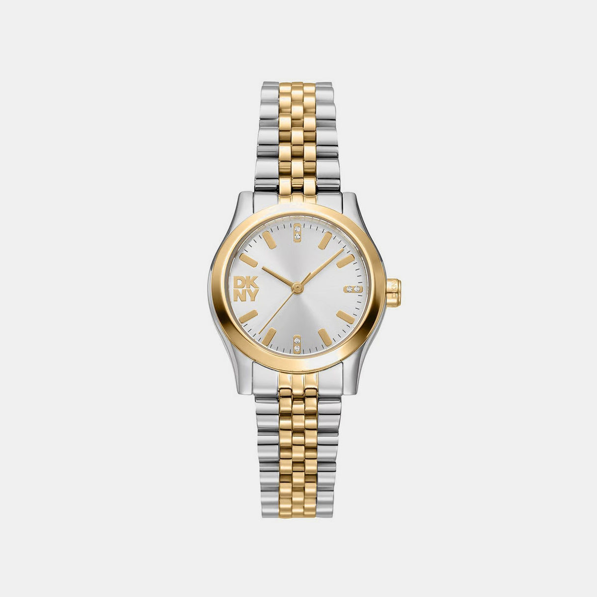 Women Quartz Silver Dial Analog Stainless Steel Watch DK1L156M0085
