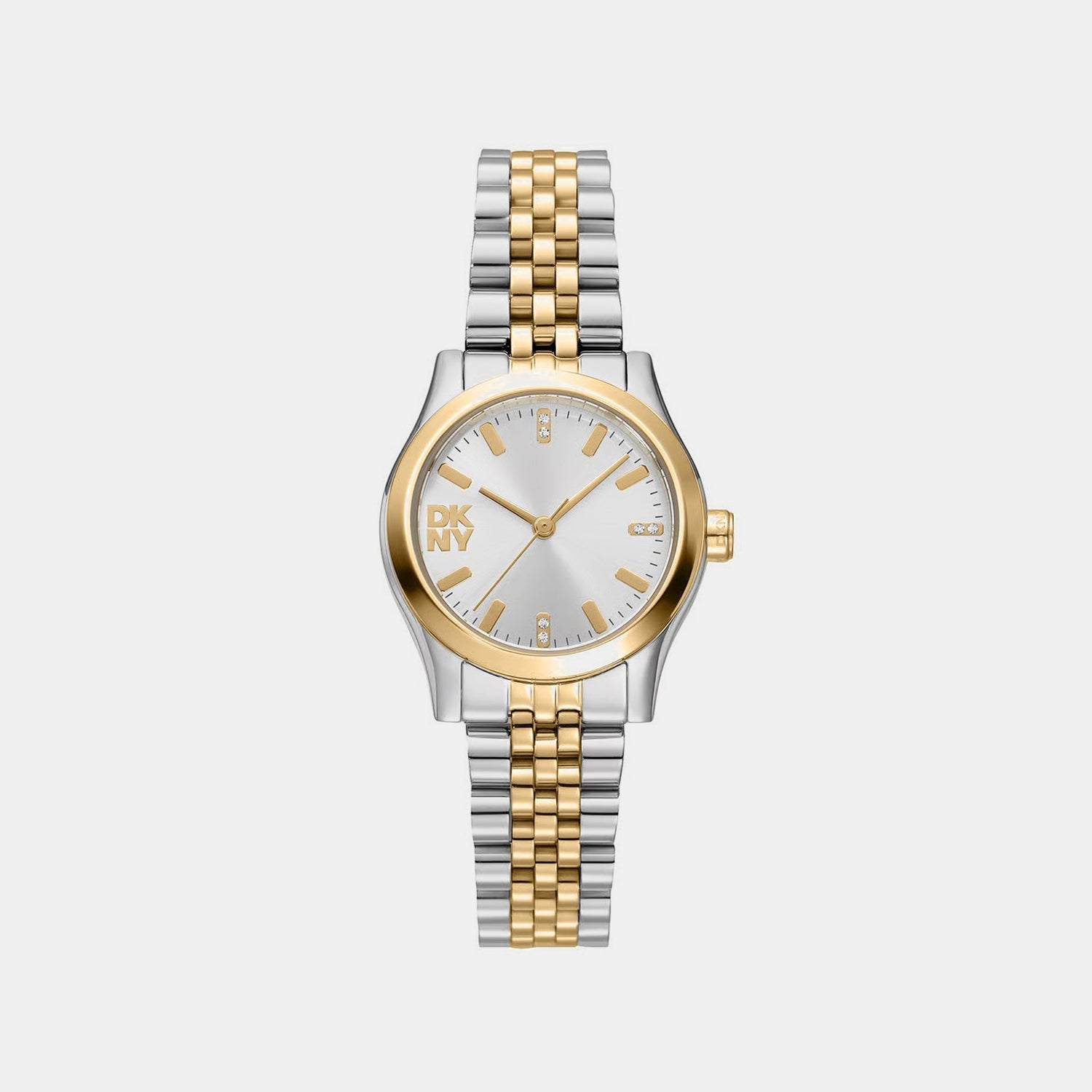 Women Quartz Silver Dial Analog Stainless Steel Watch DK1L156M0085