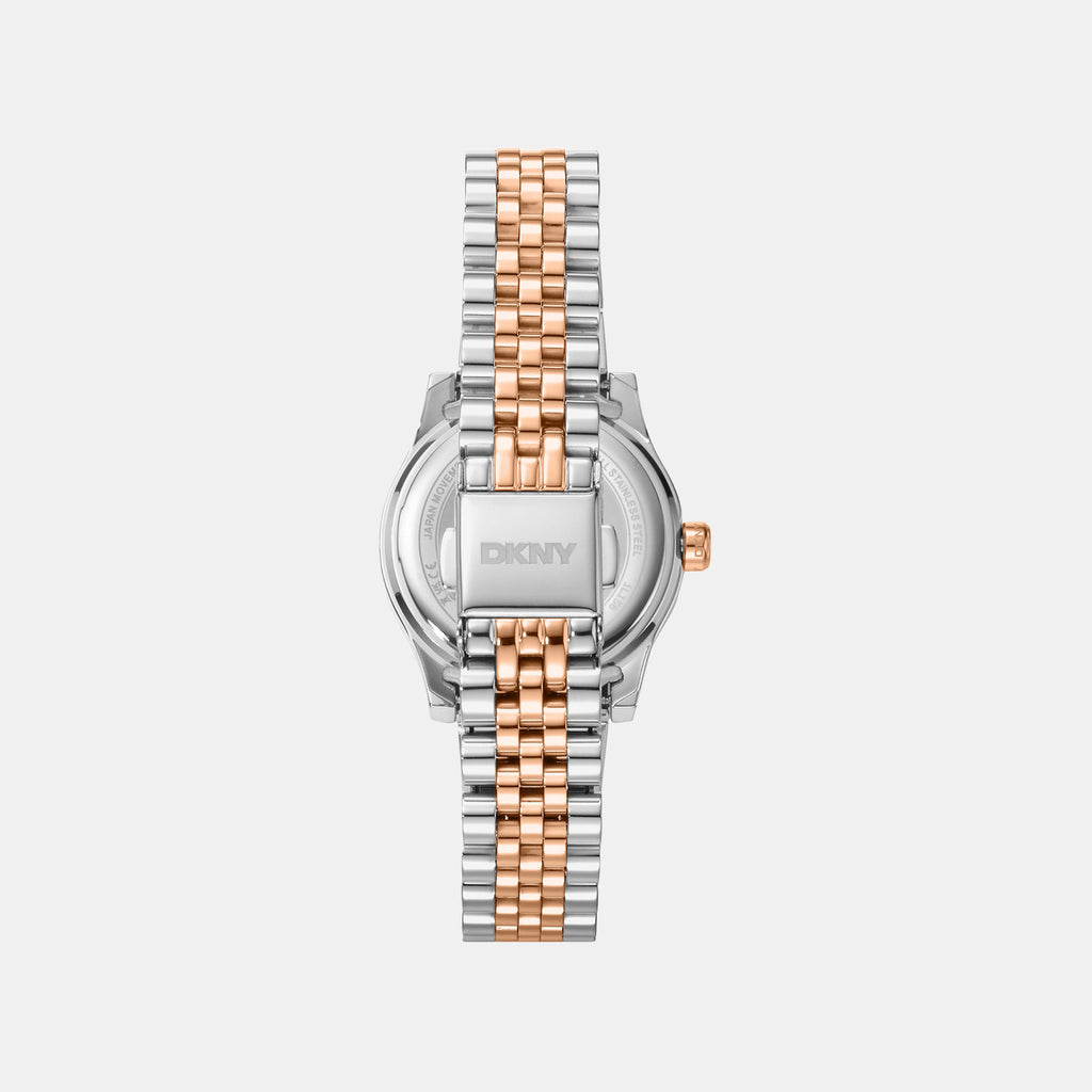 Women Quartz Silver Dial Analog Stainless Steel Watch DK1L156M0105