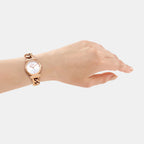 Women Quartz Silver Dial Analog Stainless Steel Watch DK1L159M0075