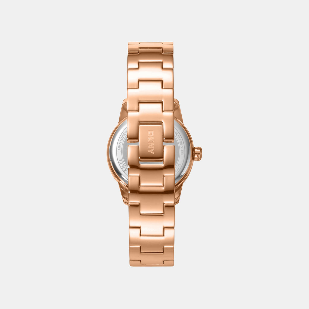 Women Quartz Rose Gold Dial Analog Stainless Steel Watch DK1L160M0045