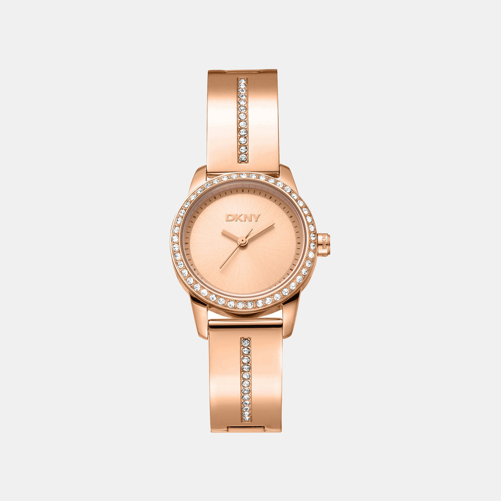 Women Quartz Rose Gold Dial Analog Stainless Steel Watch DK1L160M0045