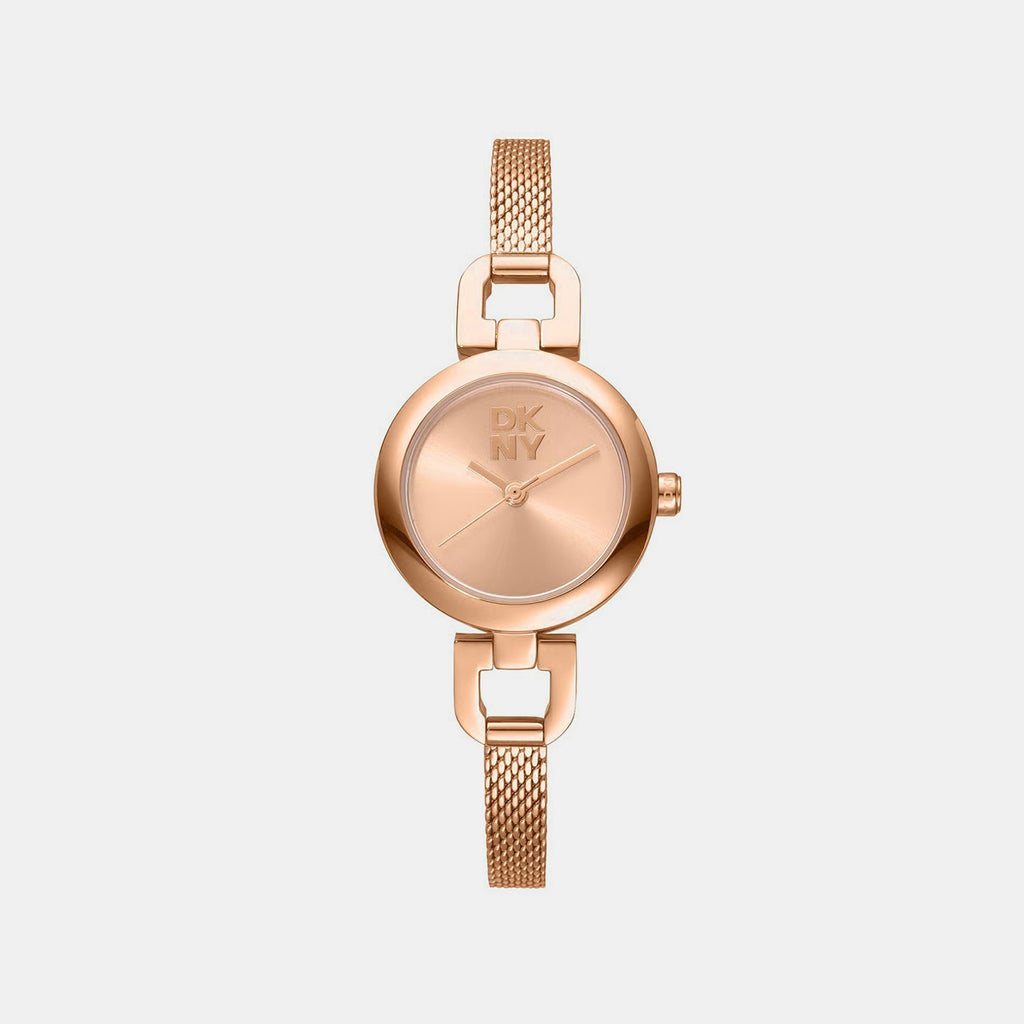 Women Quartz Rose Gold Dial Analog Stainless Steel Watch DK1L161M0245