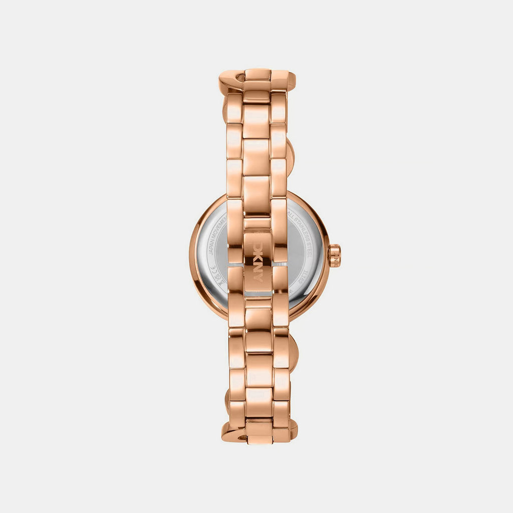 Women Quartz Silver Dial Analog Stainless Steel Watch DK1L162M0055