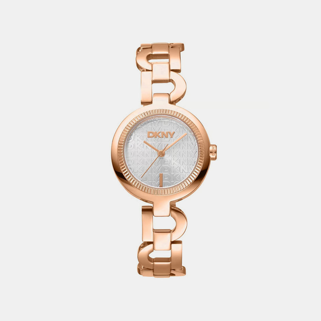 Women Quartz Silver Dial Analog Stainless Steel Watch DK1L162M0055