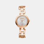 Women Quartz Silver Dial Analog Stainless Steel Watch DK1L162M0055
