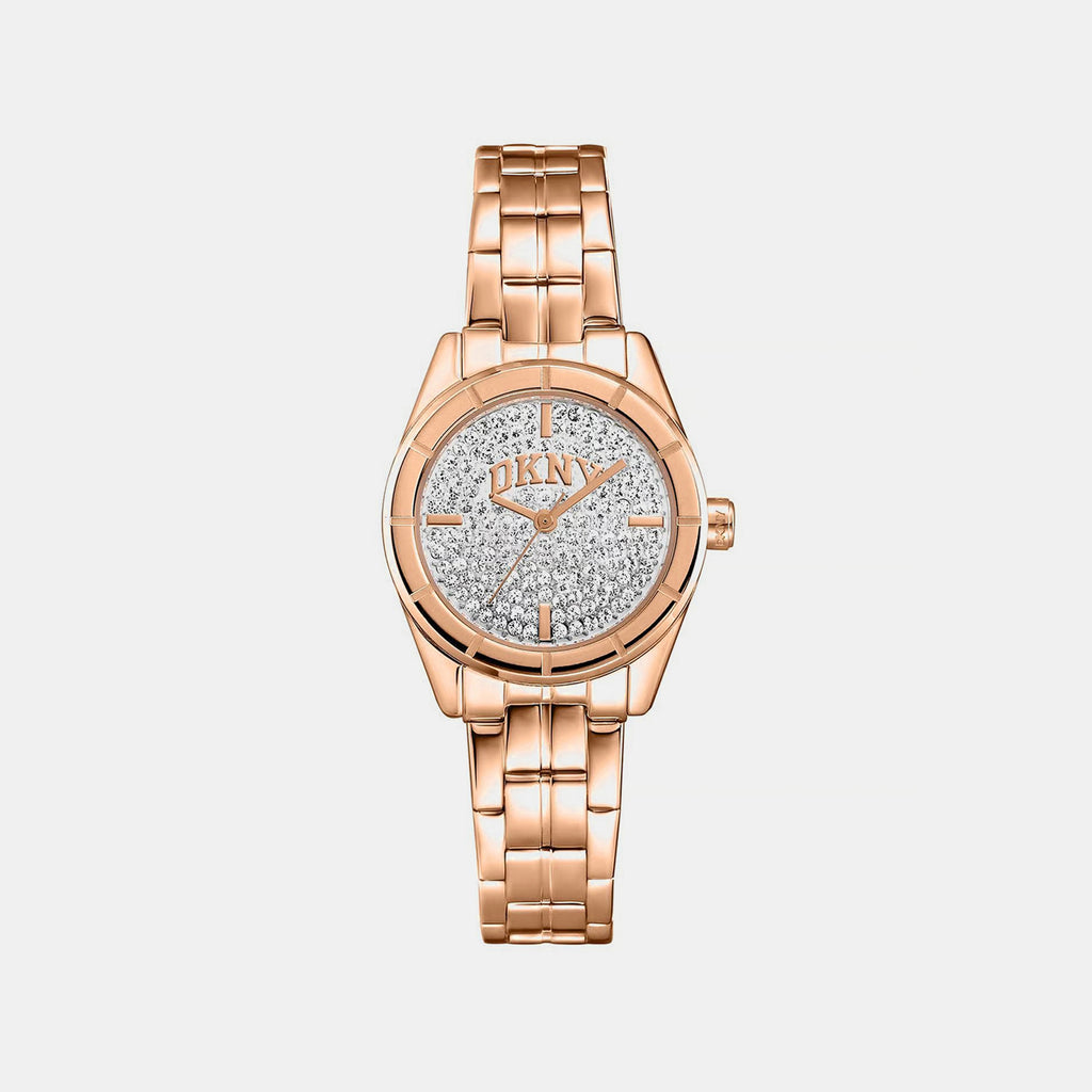 Women Quartz Silver Dial Analog Stainless Steel Watch DK1L169M0235