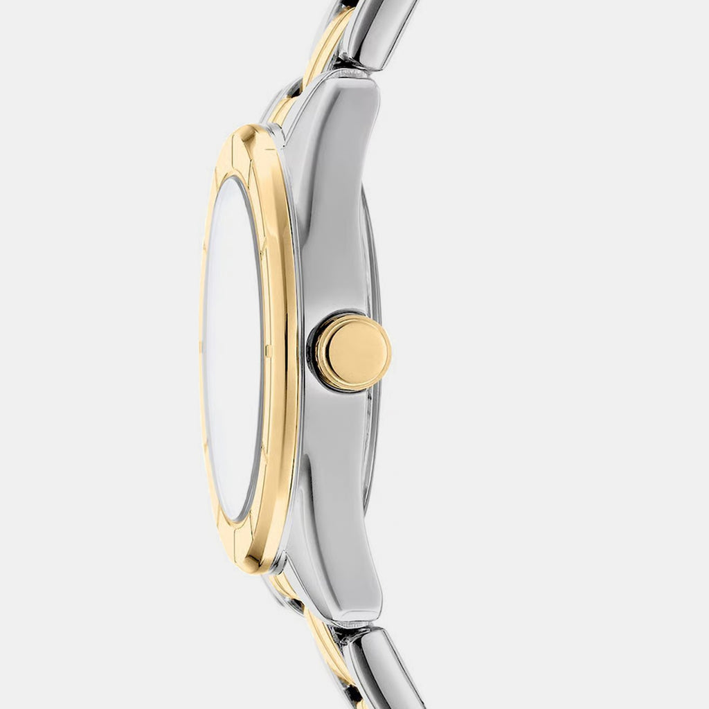Women Quartz Silver Dial Analog Stainless Steel Watch DK1L169M0245
