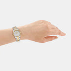 Women Quartz Silver Dial Analog Stainless Steel Watch DK1L169M0245