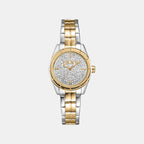 Women Quartz Silver Dial Analog Stainless Steel Watch DK1L169M0245