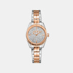 Women Quartz Silver Dial Analog Stainless Steel Watch DK1L169M0255