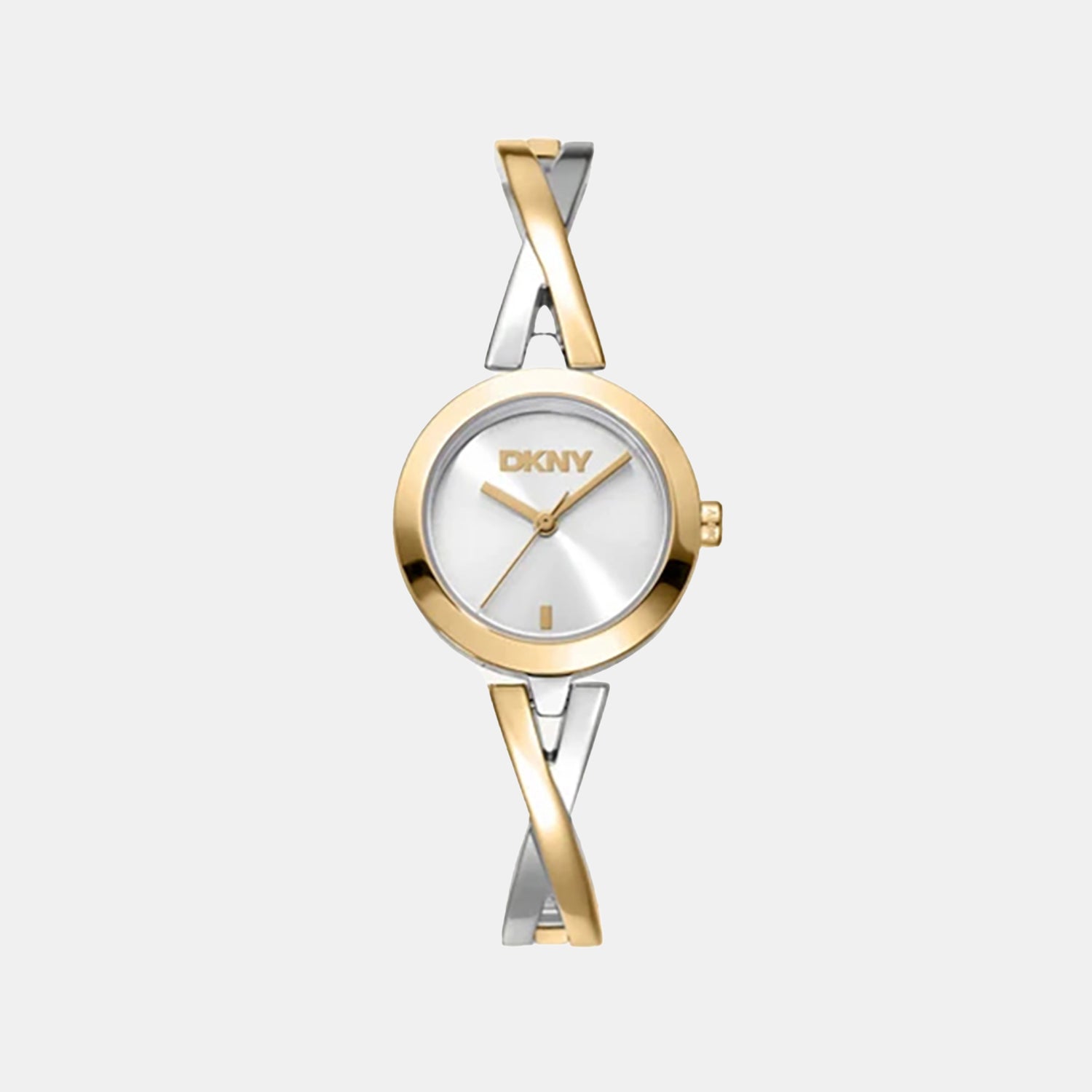 Pierced Women Quartz Silver Dial Analog Stainless Steel Watch DK1L170M0025