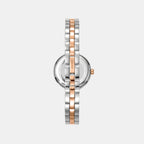 Pierced Women Quartz Silver Dial Analog Stainless Steel Watch DK1L170M0035