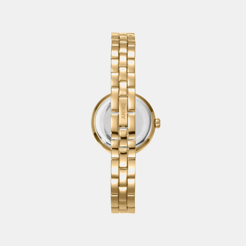 Women Quartz Gold Dial Analog Stainless Steel Watch DK1L170M0225