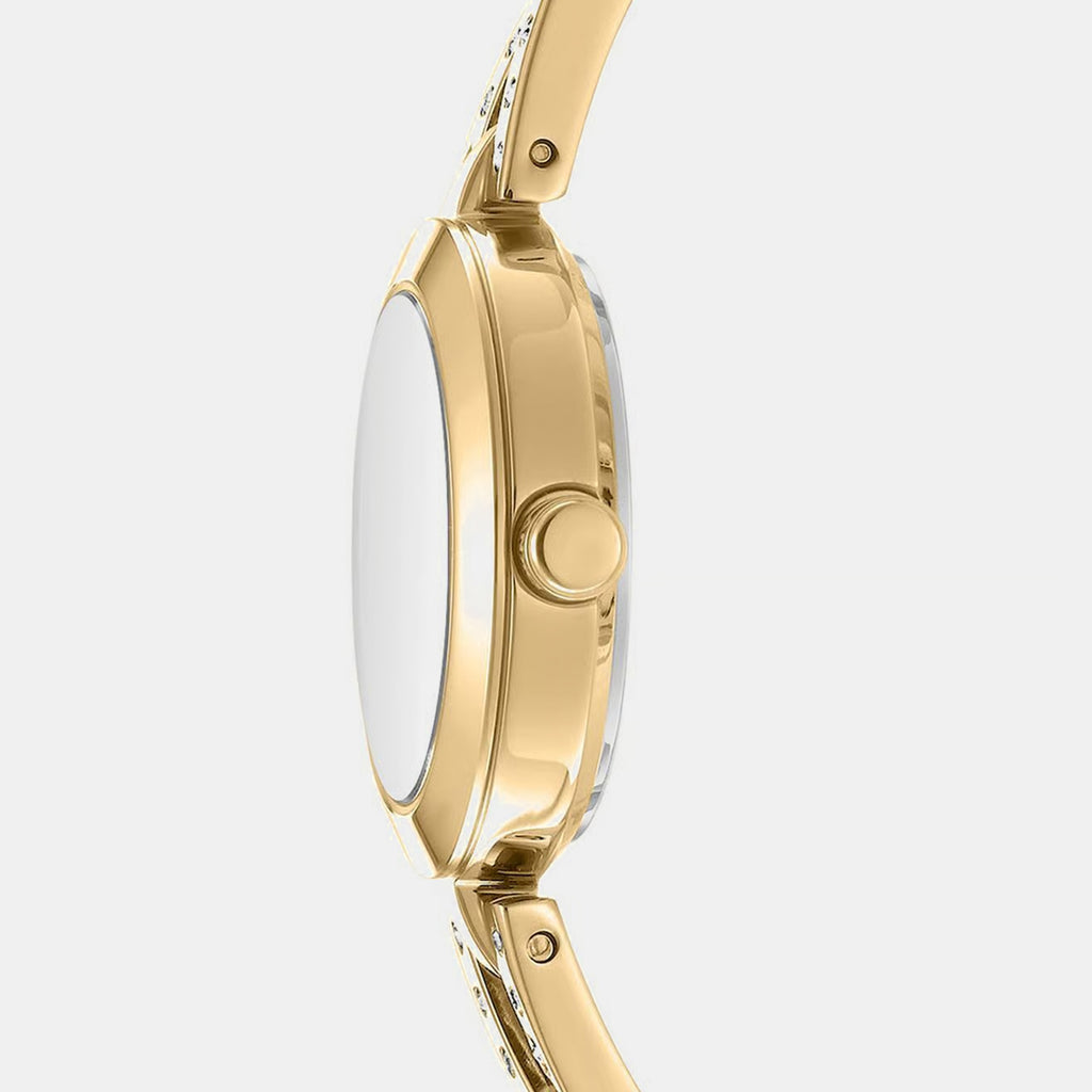 Women Quartz Gold Dial Analog Stainless Steel Watch DK1L170M0225
