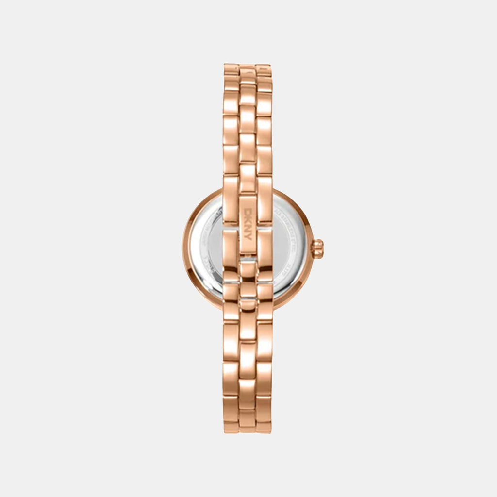 Pierced Women Quartz Gold Dial Analog Stainless Steel Watch DK1L170M0245