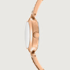 Pierced Women Quartz Gold Dial Analog Stainless Steel Watch DK1L170M0245
