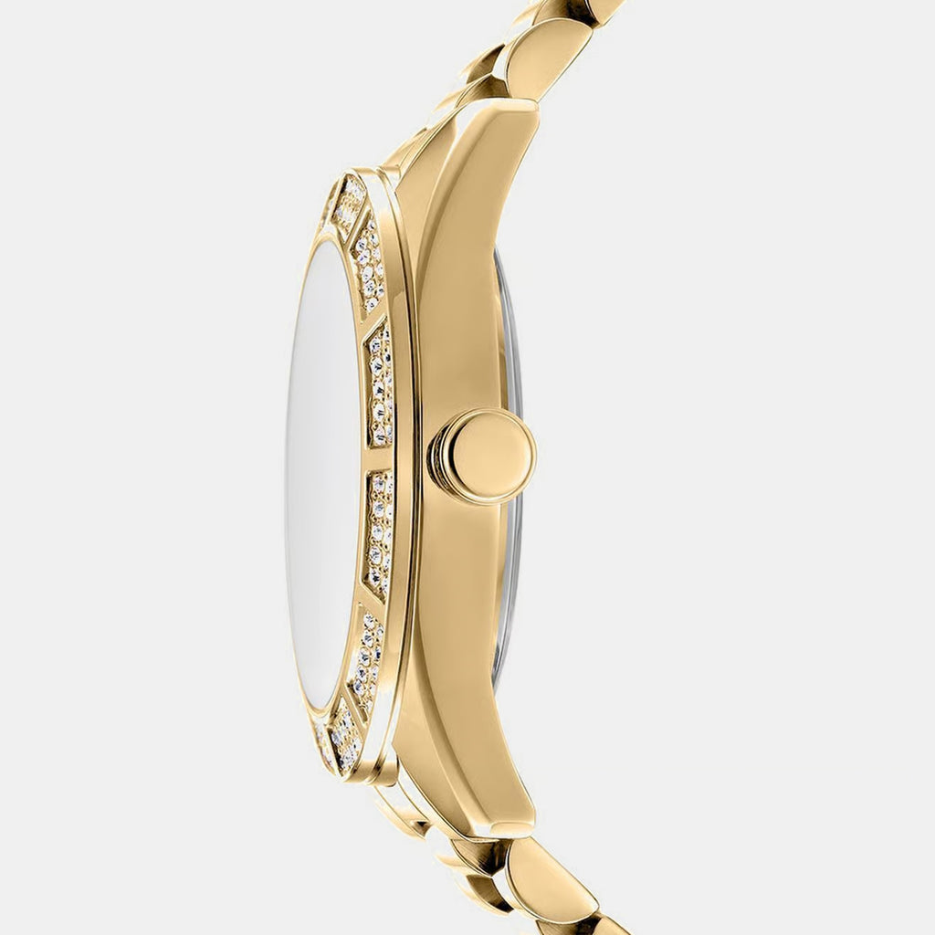 Women Quartz Gold Dial Multi-function Stainless Steel Watch DK1L171M0065