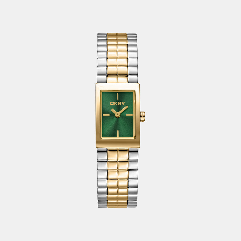 Women Quartz Green Dial Analog Stainless Steel Watch DK1L172M0065