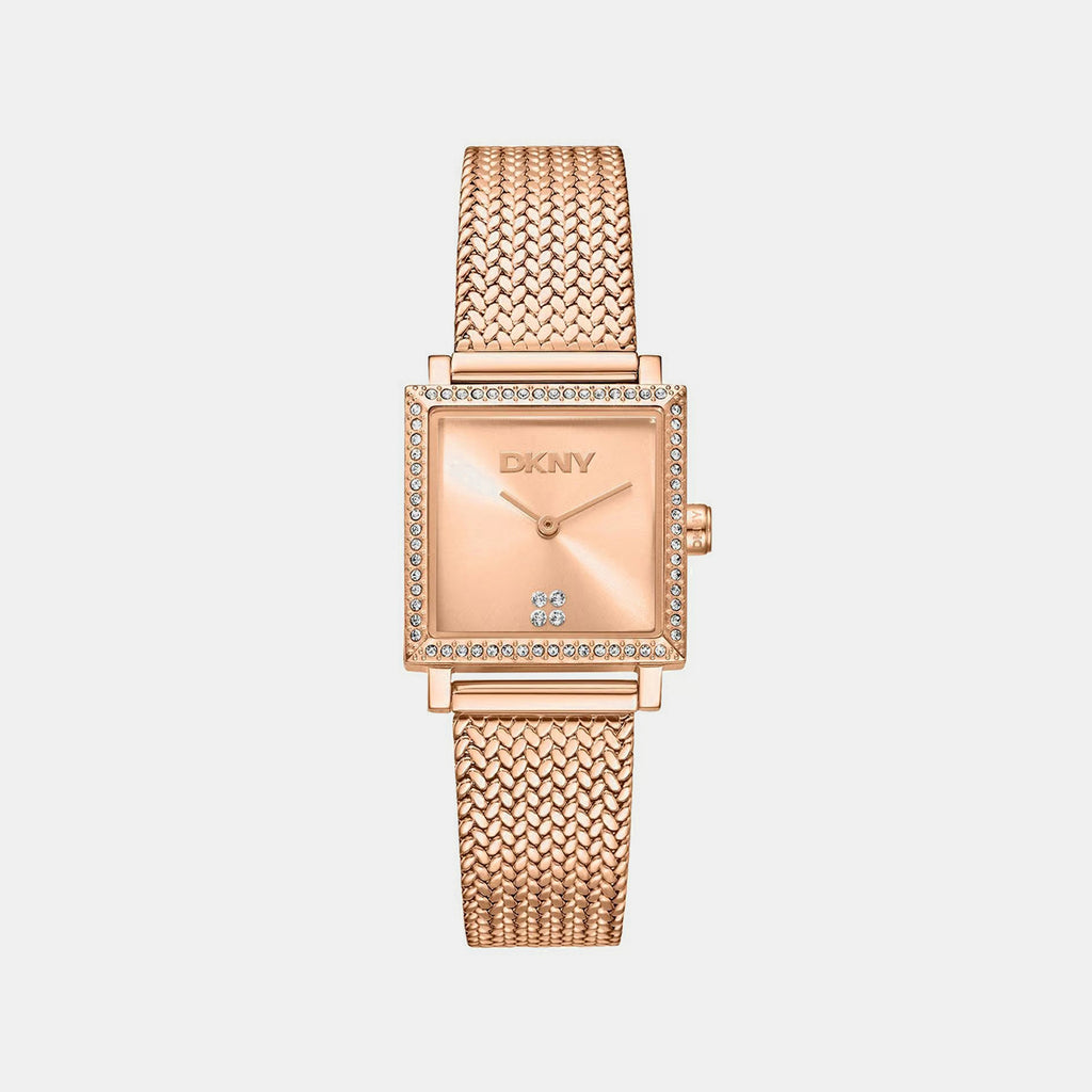 Women Quartz Rose Gold Dial Analog Stainless Steel Watch DK1L173M0105