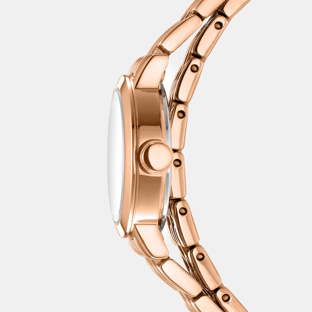 Women Quartz Rose Gold Dial Analog Stainless Steel Watch DK1L176M0055