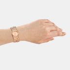 Women Quartz Rose Gold Dial Analog Stainless Steel Watch DK1L176M0055