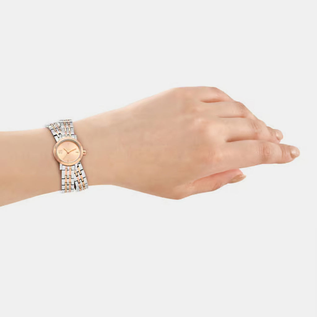Women Quartz Rose Gold Dial Analog Stainless Steel Watch DK1L176M0085