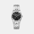 Women Quartz Black Dial Analog Stainless Steel Watch DK1L177M0025