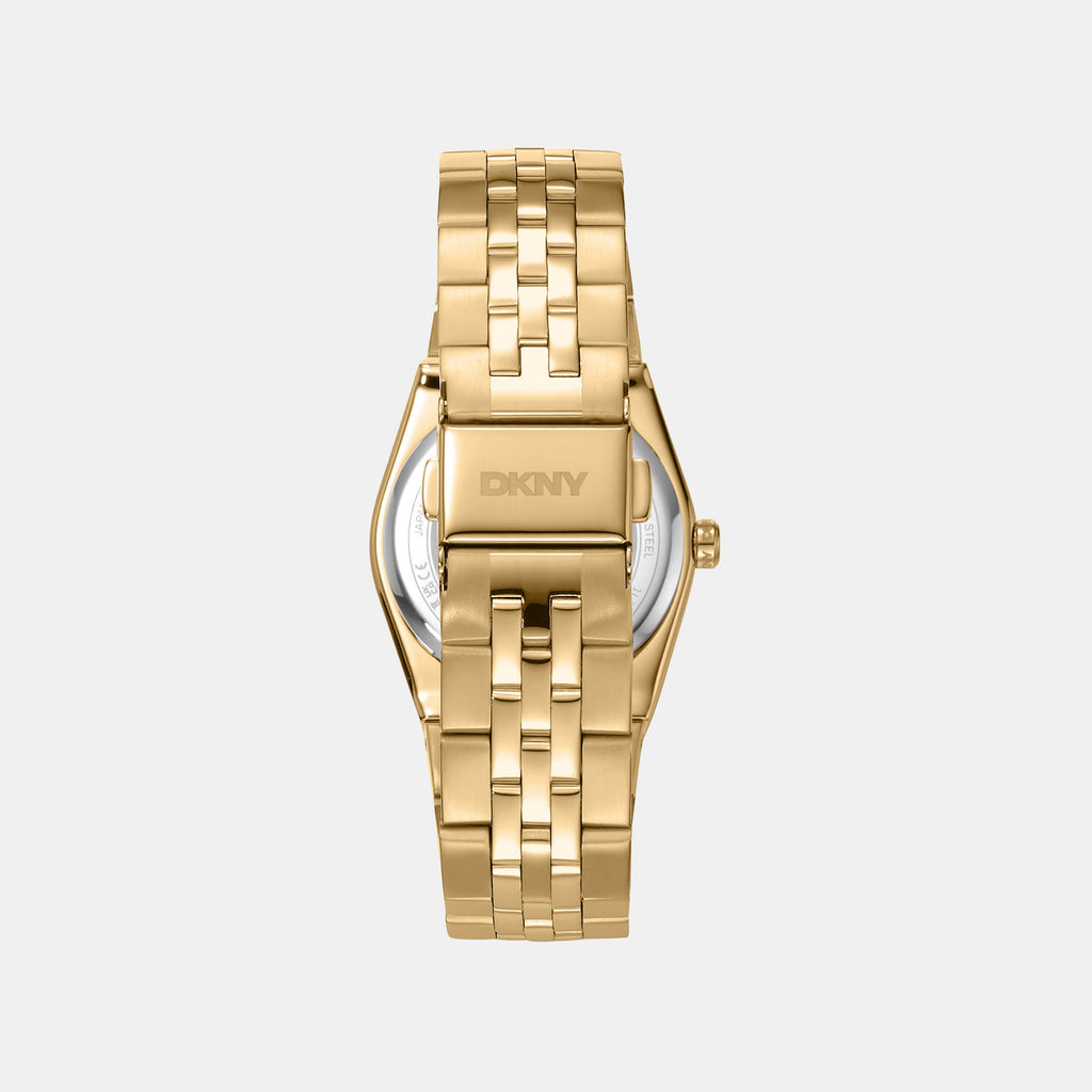 Women Quartz Gold Dial Analog Stainless Steel Watch DK1L177M0035