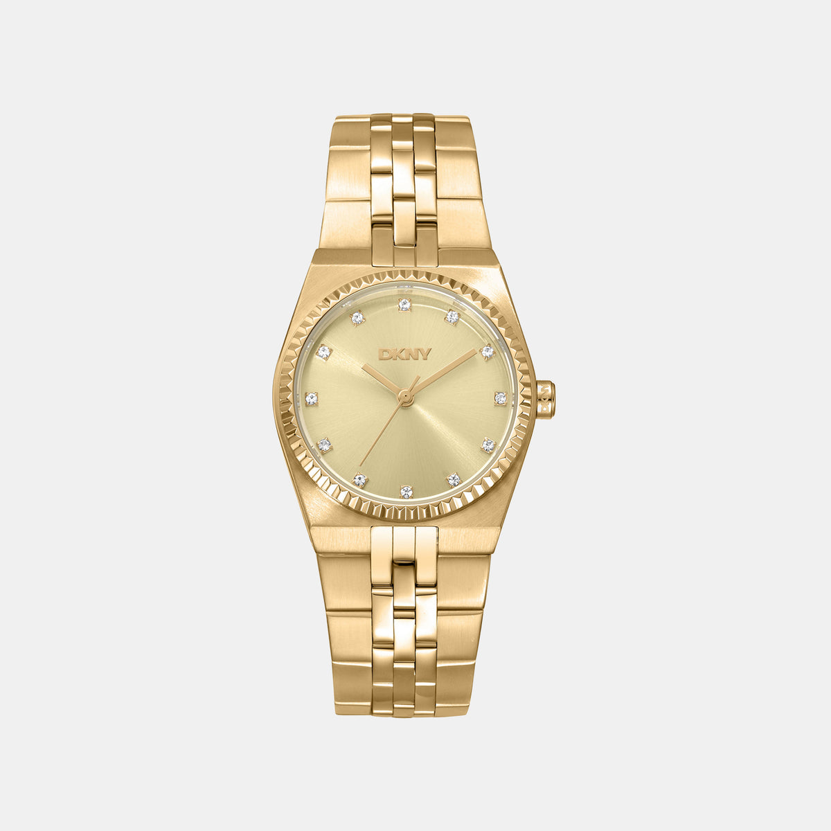 Women Quartz Gold Dial Analog Stainless Steel Watch DK1L177M0035