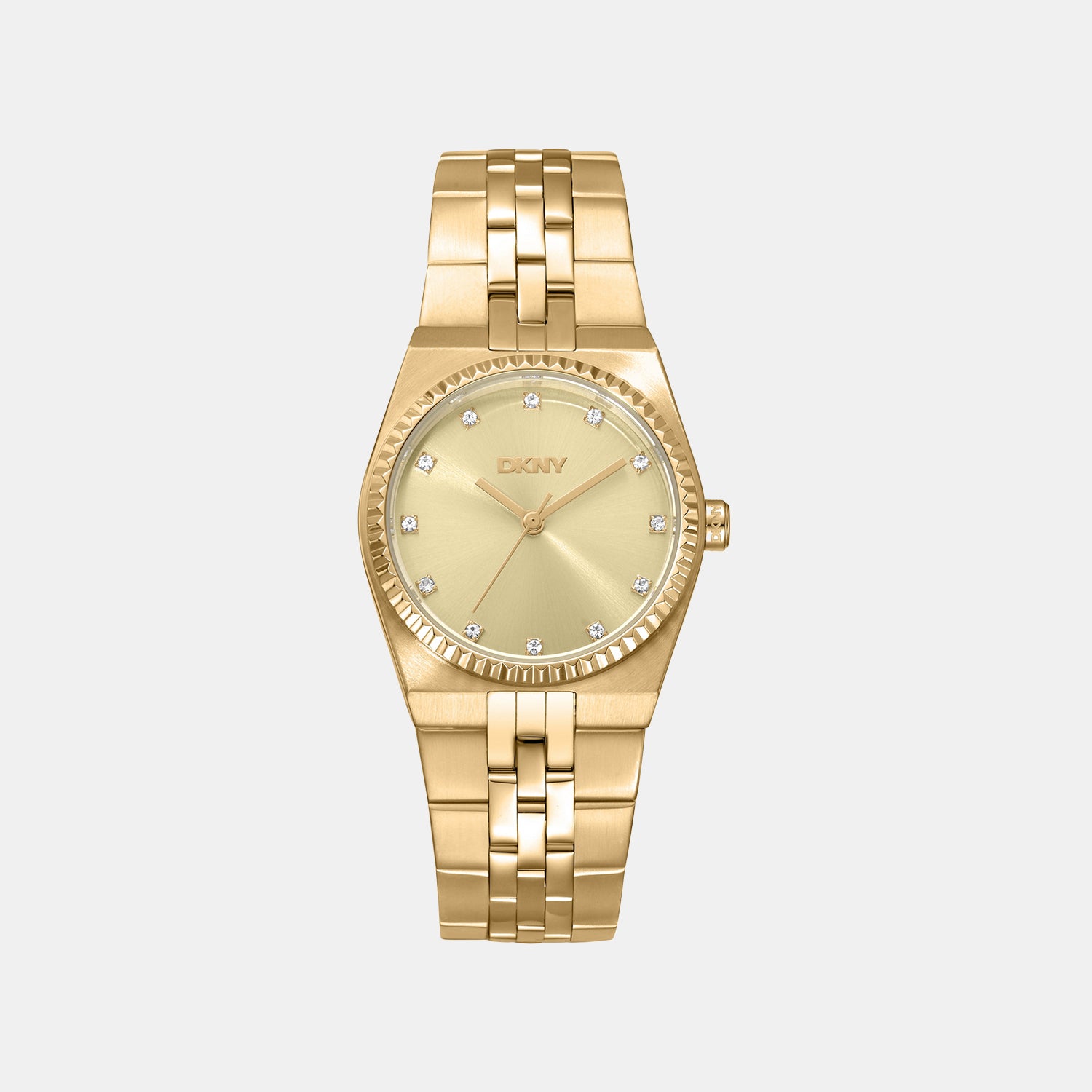 Women Quartz Gold Dial Analog Stainless Steel Watch DK1L177M0035