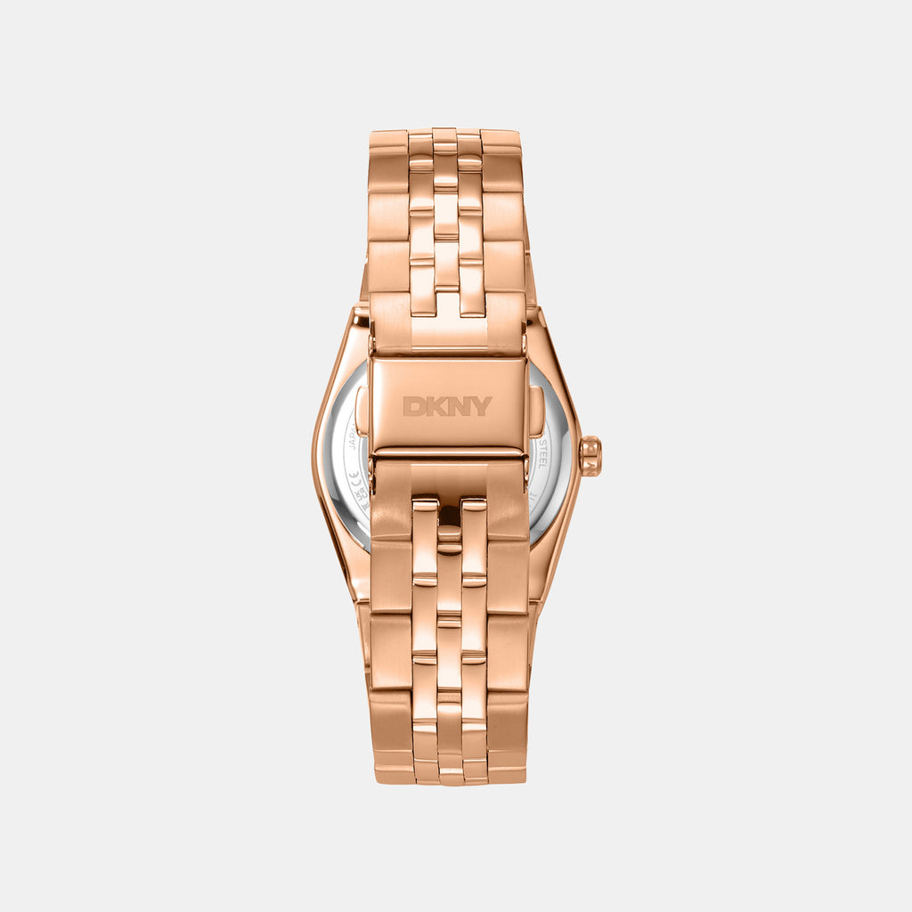 Women Quartz Rose Gold Dial Analog Stainless Steel Watch DK1L177M0045
