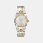Women Quartz Silver Dial Analog Stainless Steel Watch DK1L177M0055