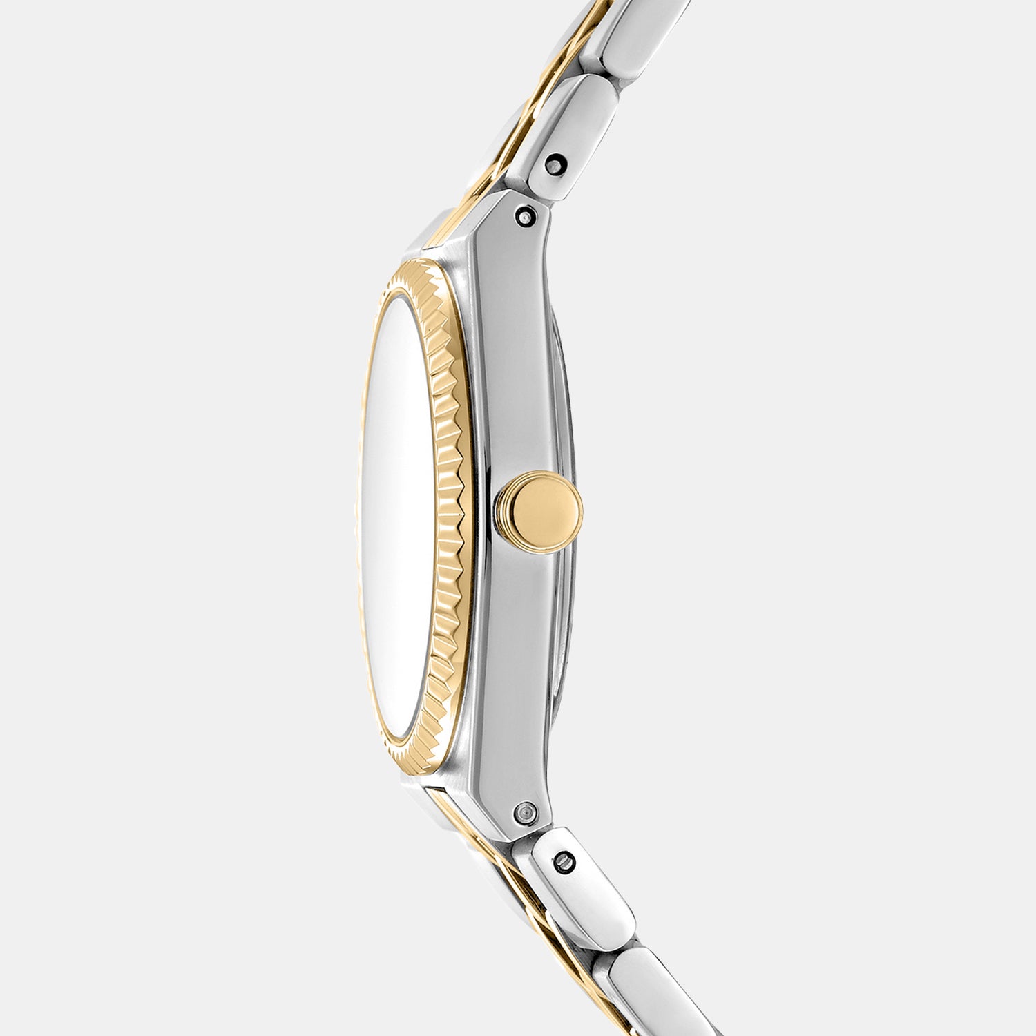 Women Quartz Silver Dial Analog Stainless Steel Watch DK1L177M0055