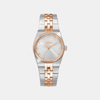 Women Quartz Silver Dial Analog Stainless Steel Watch DK1L177M0075