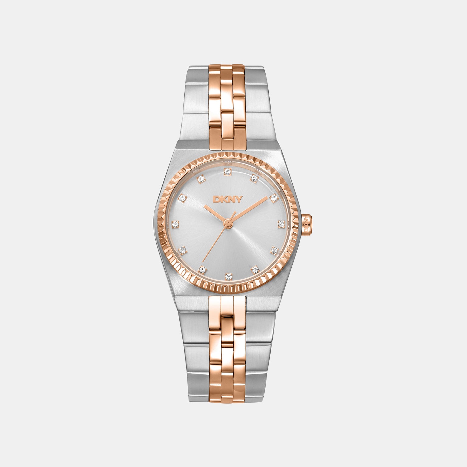 Women Quartz Silver Dial Analog Stainless Steel Watch DK1L177M0075