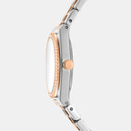 Women Quartz Silver Dial Analog Stainless Steel Watch DK1L177M0075