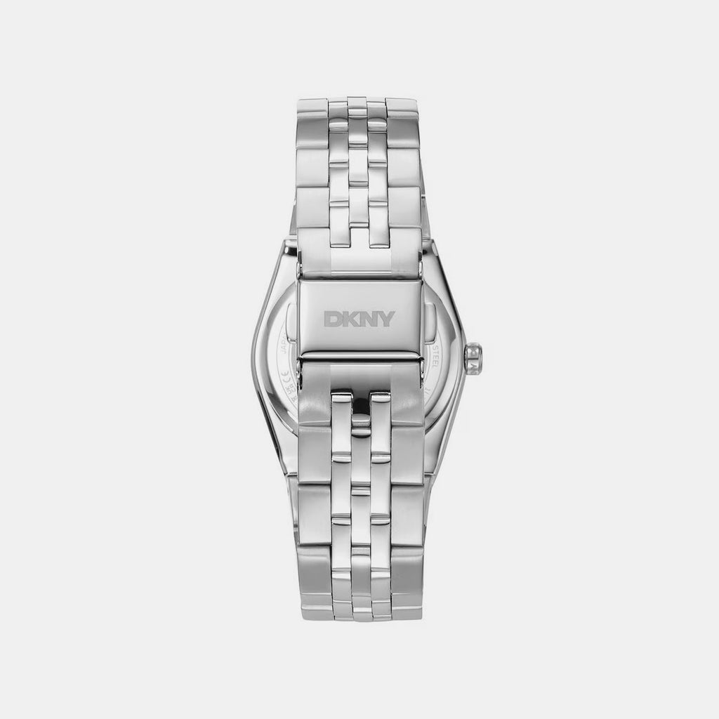 Women Quartz Silver Dial Analog Stainless Steel Watch DK1L177M0215