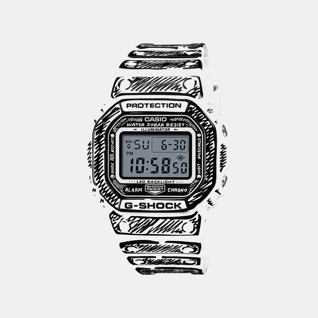 Men Digital Transparent Dial Digital Resin Watch G1796