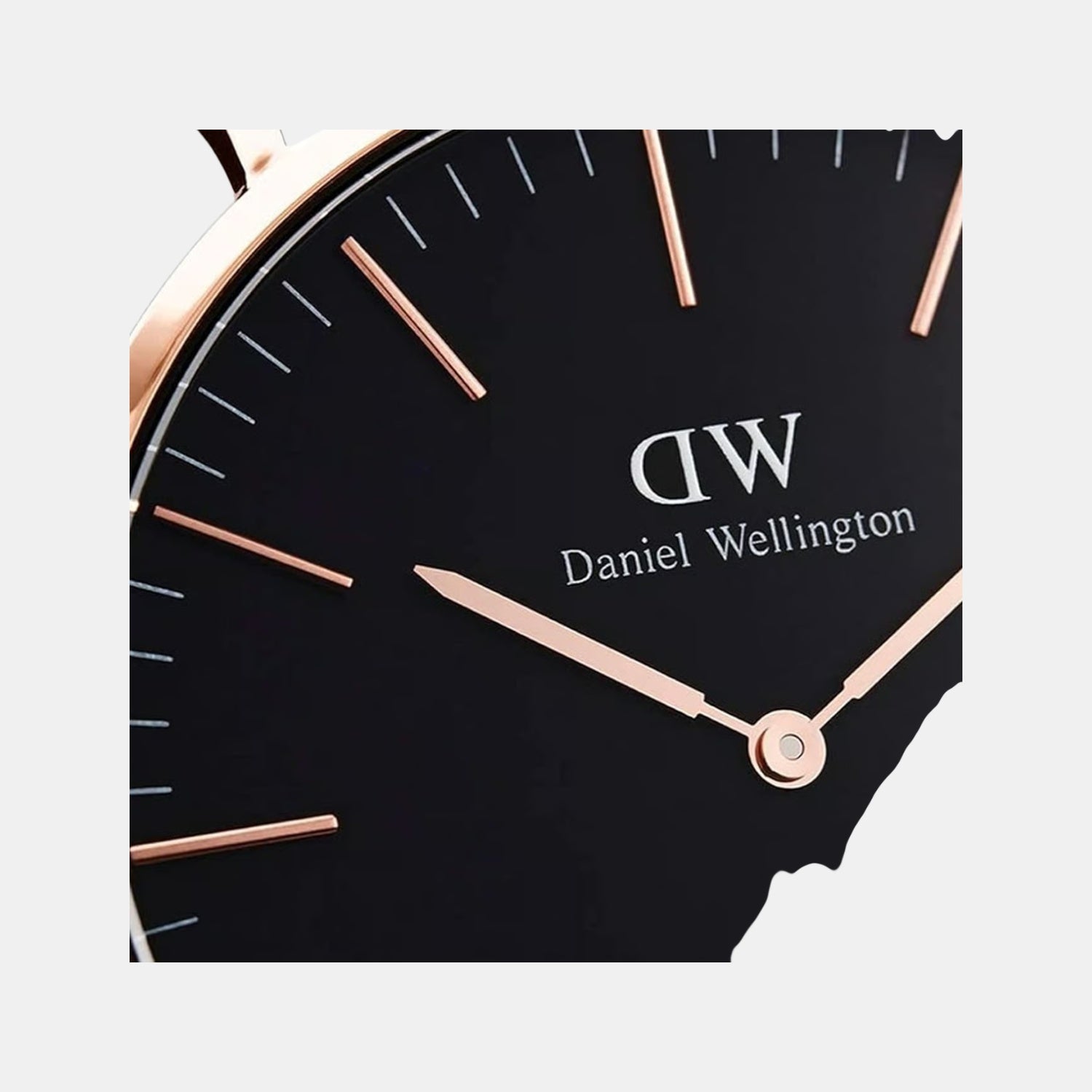 Classic Men Quartz Black Dial Analog Leather Watch DW00100125