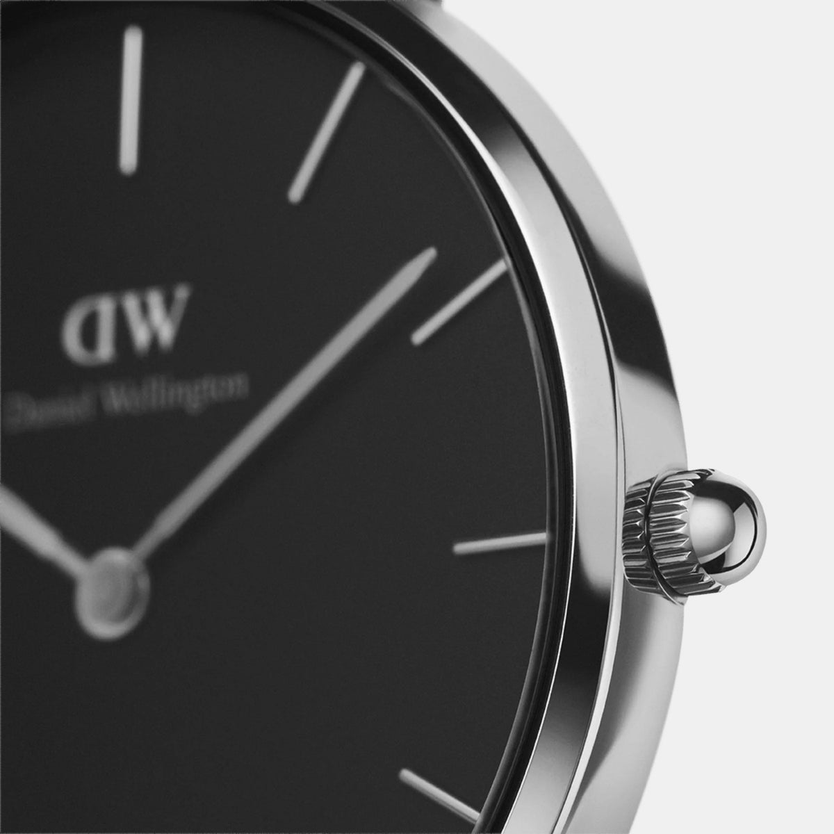 Petite Women Quartz Black Dial Analog Mesh Watch DW00100162K