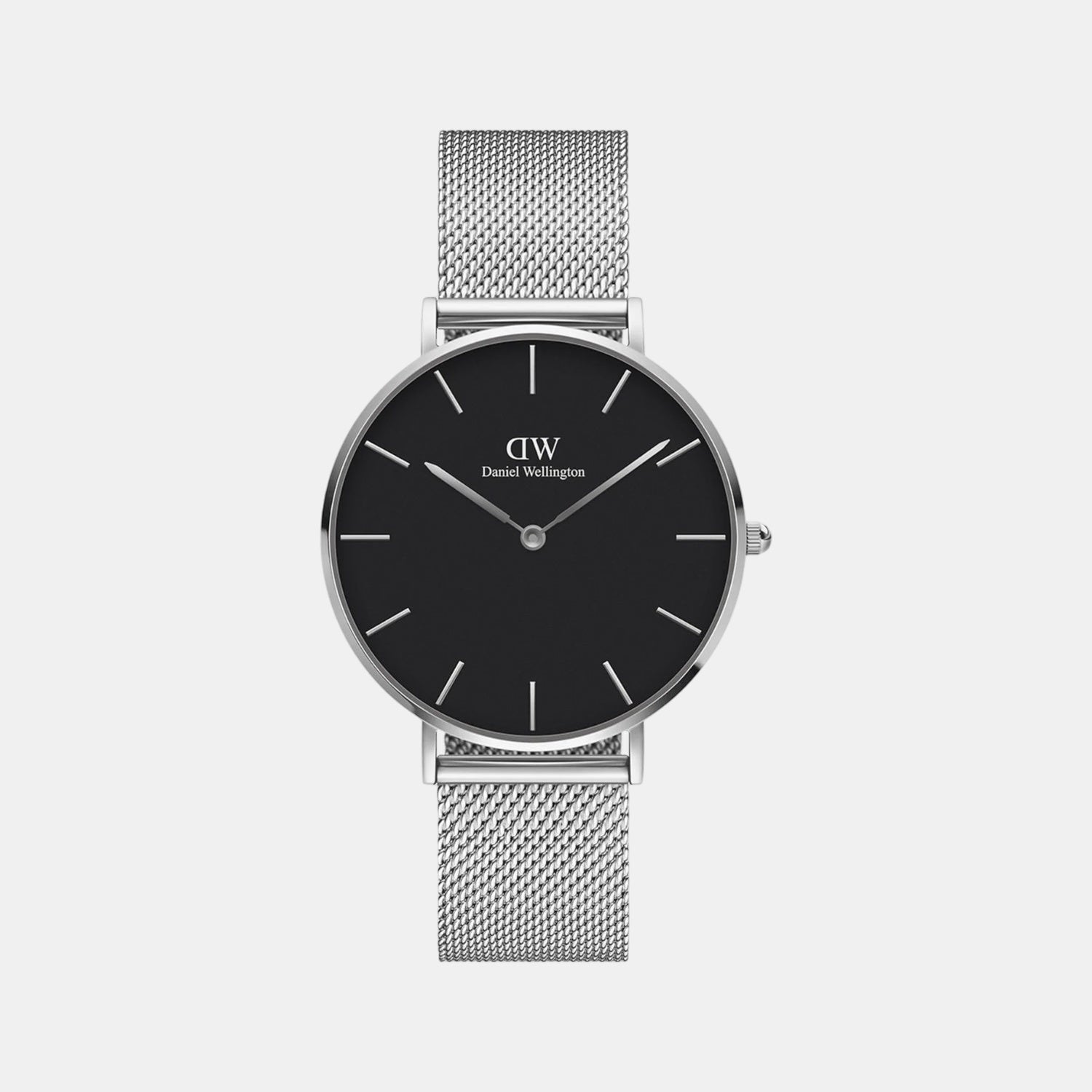 Petite Women Quartz Black Dial Analog Stainless Steel Watch DW00100162K