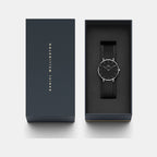 Petite Women Quartz Black Dial Analog Stainless Steel Watch DW00100202