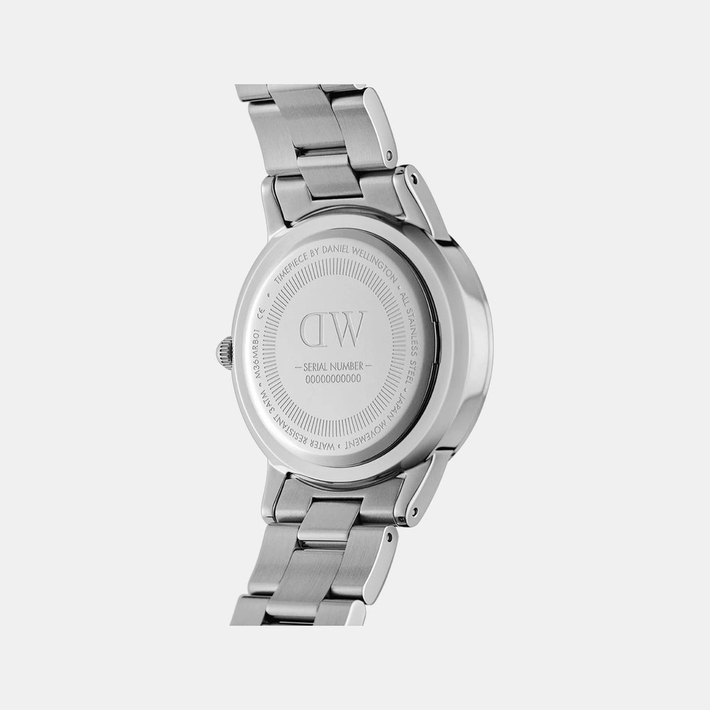 Iconic Women Quartz Black Dial Analog Stainless Steel Watch DW00100206