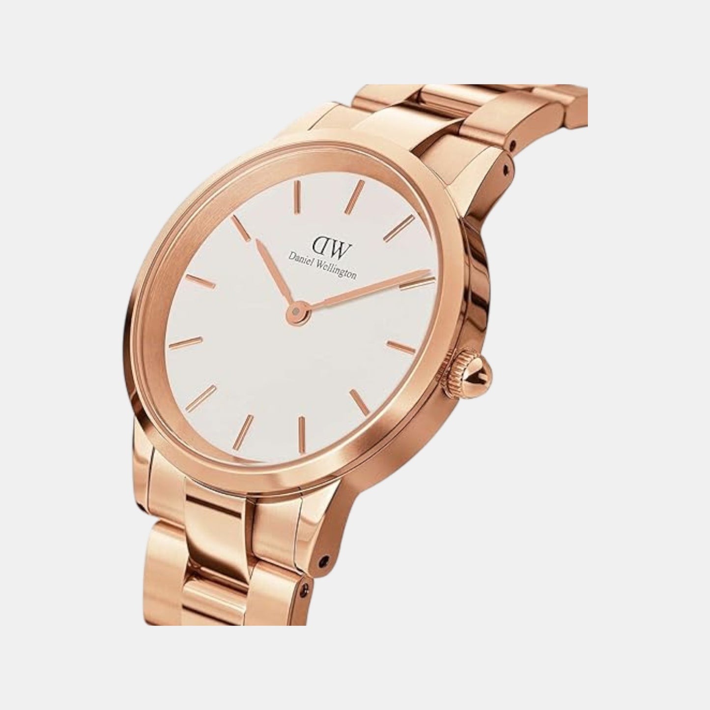 Iconic Unisex Quartz White Dial Analog Stainless Steel Watch DW00100209K