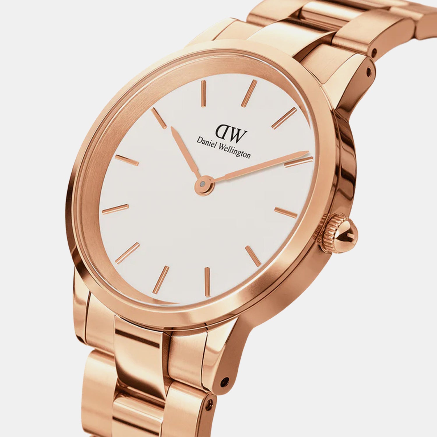 Iconic Unisex Quartz White Dial Analog Stainless Steel Watch DW00100209K